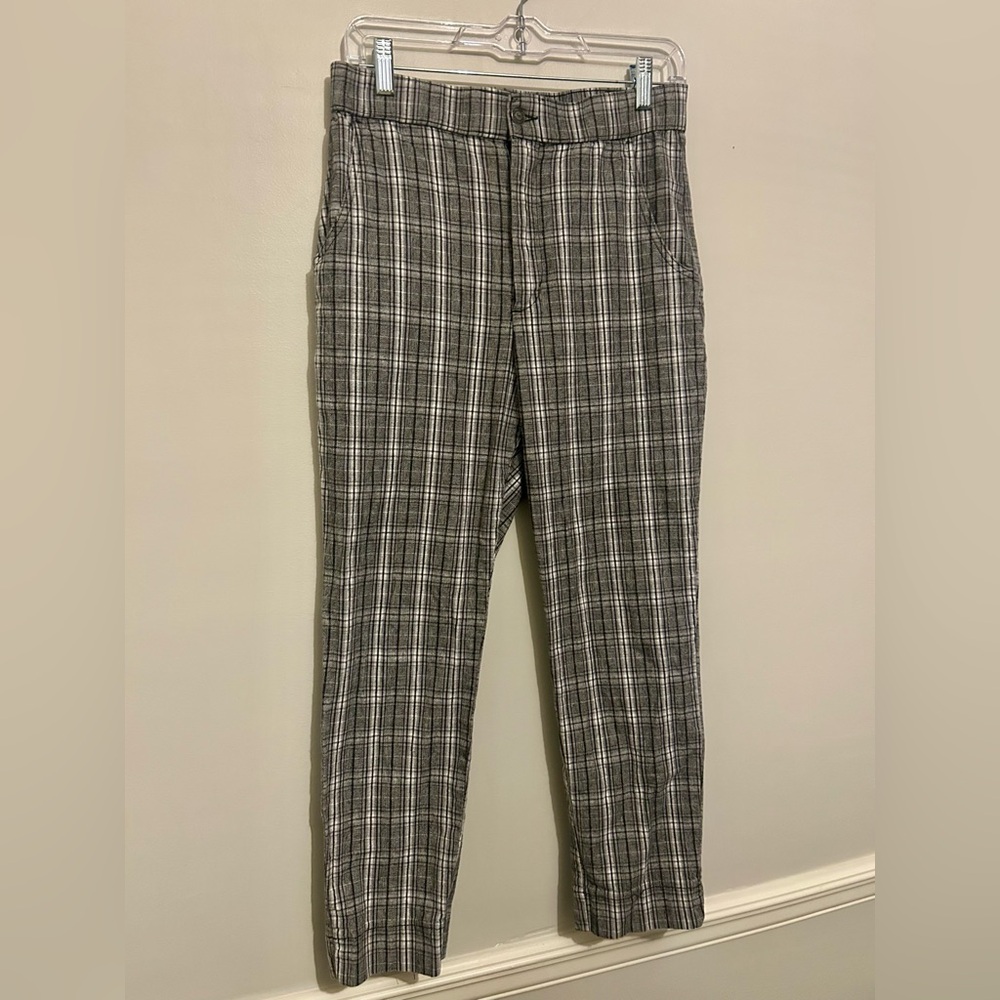 Hollister Black & White Stretch Ankle Crop Pants Sz M Medium